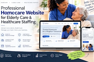 health care staffing agency website, recruitment website, homecare website