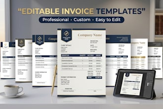 do custom editable invoice templates, letterhead, pricelists, and business forms