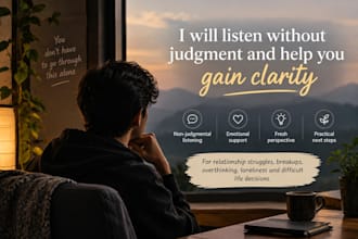 listen without judgment and help you gain clarity