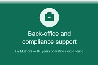 provide back office and operations support for your business