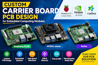 design custom carrier board pcb for raspberry pi cm nvidia jetson and radxa