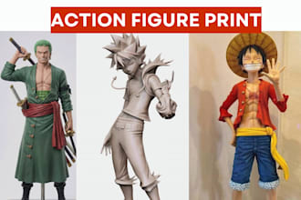 create custom anime action figure 3d model for 3d printing collectible figurine