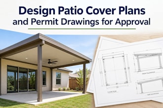 design patio cover plans and permit drawings for approval