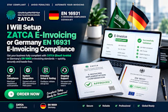 setup zatca einvoicing or germany en 16931 einvoicing compliance