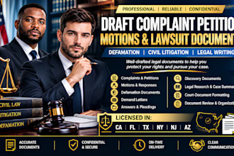 licensed florida tx ny nj civil litigation for lawsuit motion lawyer defamation