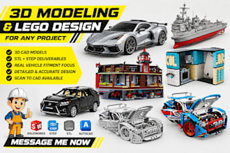 3d lego moc design 3d printing toy car ship modeling xml part pdf instructions