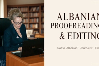 professionally proofread and edit your albanian text