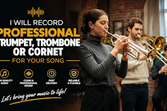 record professional trumpet, trombone, cornet for your song