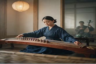 record a live traditional melody on guzheng, pipa, sitar or erhu