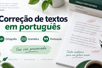 proofread and correct your portuguese text