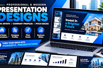 design real estate, company profiles, pitch, decks, business slides