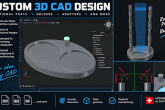 create custom 3d cad models for functional and mechanical parts