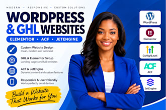 do wordpress, ghl websites, elementor acf and jetengine
