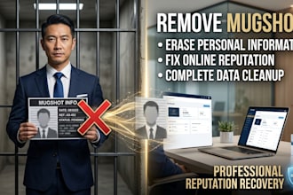 remove mugshots, delete negative links,article, news, arrest records from google