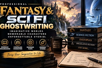 ghostwrite your fantasy, sci fi, dystopian or speculative fiction novel