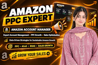 be your amazon PPC expert to manage and optimize amazon PPC campaigns