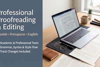 proofread and edit your texts in spanish and portuguese