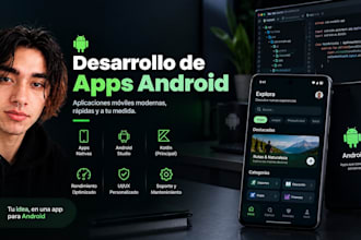 develop a mobile android app, optimized and responsive