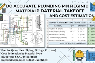 do plumbing accurate mep material takeoff and cost estimation