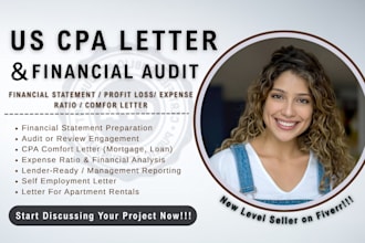 prepare CPA audit financial, CPA US review financial statements, CPA profit loss
