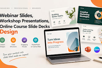 design webinar slides, workshop presentations, online course slide decks