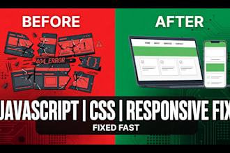 fix javascript bug, css and responsive issue fast