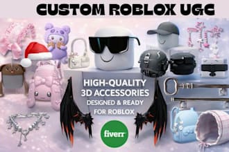 create custom roblox ugc, hair, wearable accessories