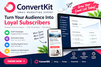 setup convertkit automation kit landing page kit email template kit flow