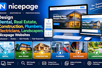 design dental real estate contruction plumbers electricians landscapers nicepage