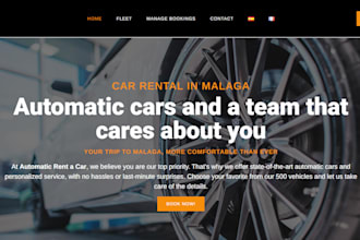 design luxury exortic car rental limousine taxi booking website wordpress wix