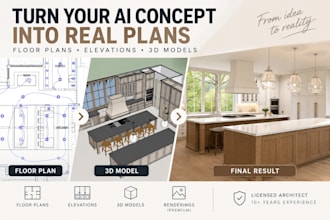 turn ai concept into accurate plan and 3d model