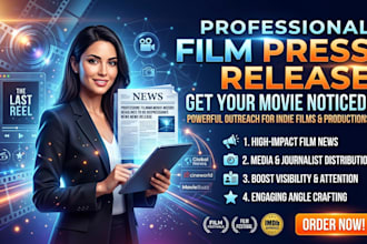publish your film press release and distribute it to indie film media