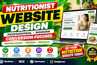 design a nutrition coach website for nutritionists