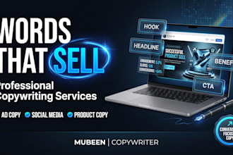 write persuasive copywriting for ads, social media and websites