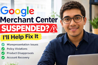 fix google merchant center suspension misrepresentation and policy issues