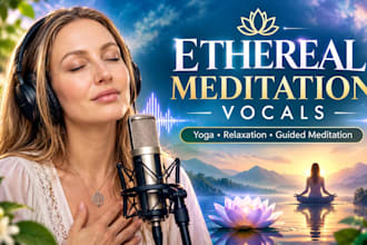 sing meditation vocals, yoga music, relaxing, ethereal vocals, guided meditation