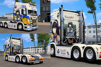 create high 3d quality ets 2 and ats skin and trucks, ets trailer, ats map
