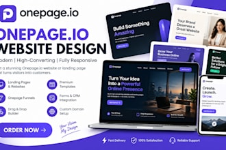 build, redesign onepage io website or landing page