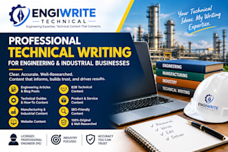 write technical content for industrial and b2b engineering companies