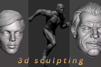 sculpt custom 3d models, figurines, articulated toys, miniatures and bust