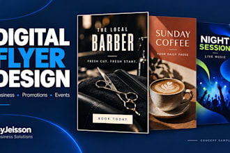 design a digital promotional flyer for your business or event