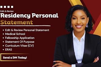 edit eras residency personal statement, medical school, fellowship application