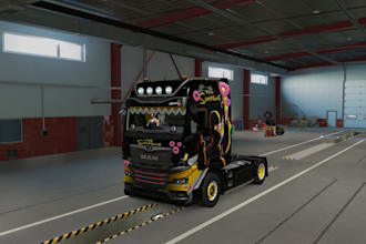 create custom 3d quality ets 2 and ats skin and trucks, ets trailer