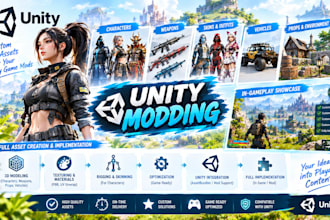 create and implement custom 3d assets for unity game mods