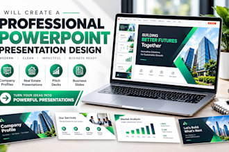 create a professional  powerpoint presentation design