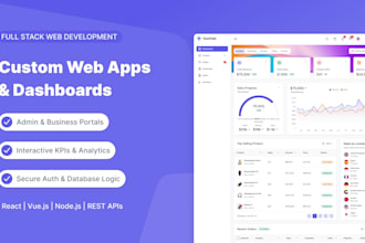 develop custom web applications and admin dashboards