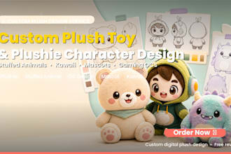 design custom plush toy stuffed animal and plushie character