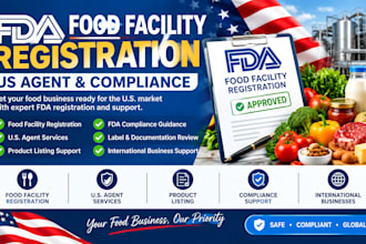 handle fda food facility registration, fda us agent fsvp agent and complance npn