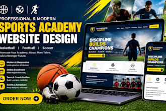 build or revamp basketball, football, soccer academy website