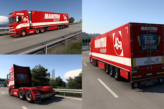 create high 3d quality ets 2 and ats skin and trucks, ets trailer, ats map